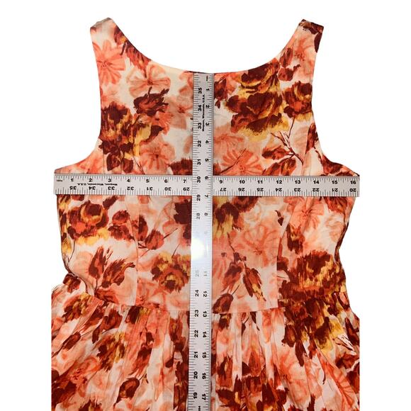 JESSICA‎ HOWARD ORANGE PINK WHITE FLORAL SLEEVELESS LINED DRESS - SIZE 8 - NWT - Picture 10 of 15